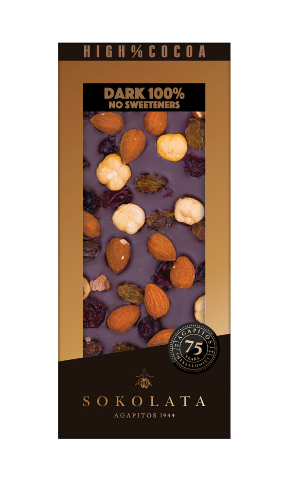 dark chocolate nut fruits